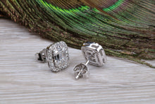 Load image into Gallery viewer, Very Dressy Diamond Cluster set 18ct White Gold Stud Earrings