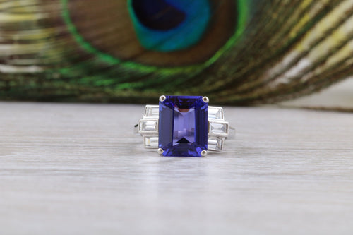 Very Dressy 5ct Tanzanite and Diamond Ring