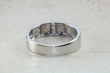 Load image into Gallery viewer, Gents natural Diamond set band, solid 9ct white gold, ideal diamond set wedding band or diamond set dress ring