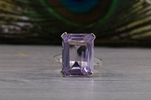 Large 10ct Pink Amethyst Ring