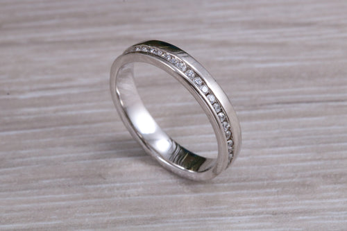 Full Circle Diamond set Platinum or yellow Gold Band