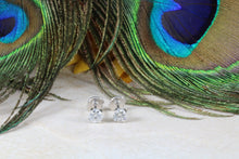 Load image into Gallery viewer, One carat Diamond set Solitaire Stud Earrings