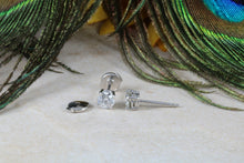 Load image into Gallery viewer, One carat Diamond set Solitaire Stud Earrings