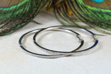 Load image into Gallery viewer, Very large 50 mm Round Diamond set Hoop Earrings Made From Best 950 Grade Platinum