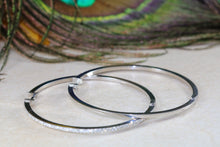 Load image into Gallery viewer, Very large 50 mm Round Diamond set Hoop Earrings Made From Best 950 Grade Platinum