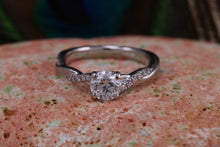 Load image into Gallery viewer, Beautiful Charles and Colvard Mossainte with natural diamonds platinum engement ring,best Forever One grade Diamond