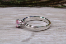 Load image into Gallery viewer, Pink Sapphire C Z set Silver Ring
