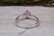 Load image into Gallery viewer, Pink Sapphire C Z set Silver Ring