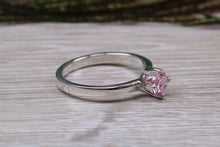 Load image into Gallery viewer, Pink Sapphire C Z set Silver Ring