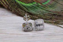 Load image into Gallery viewer, Very Dressy Diamond Cluster set 18ct White Gold Stud Earrings