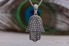 Load image into Gallery viewer, 1.25 carats Diamond set Hamsa Necklace in Platinum