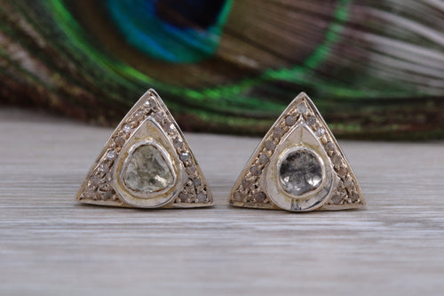 Old cut and Rose cut Natural Diamond set Studs Earrings