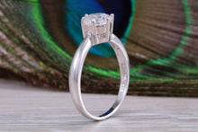 Load image into Gallery viewer, Sterling Silver cubic zirconia set one carat solitaire