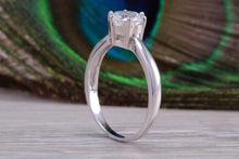 Load image into Gallery viewer, Sterling Silver cubic zirconia set one carat solitaire