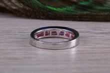 Load image into Gallery viewer, Ladies Sterling Silver Pink C Z set Ring