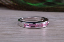 Load image into Gallery viewer, Ladies Sterling Silver Pink C Z set Ring