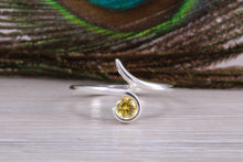 Load image into Gallery viewer, Yellow Sapphire C Z set Silver Ring