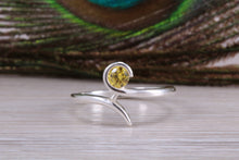 Load image into Gallery viewer, Yellow Sapphire C Z set Silver Ring