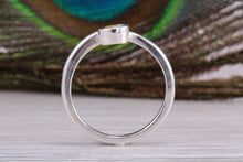 Load image into Gallery viewer, Yellow Sapphire C Z set Silver Ring