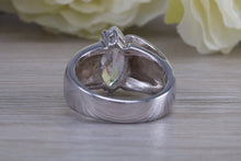 Load image into Gallery viewer, Sterling silver Marquise set dress ring, very unique design