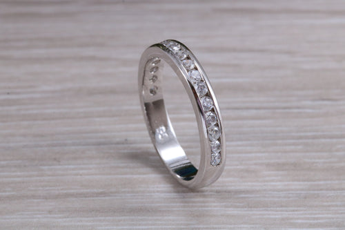 Diamond set Band, 60% set with top grade Round cut Diamonds