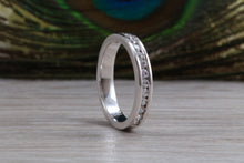 Load image into Gallery viewer, Half carat Round cut Diamonds Chanel set Ring, Available in your Choice of Precious Metals