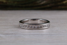 Load image into Gallery viewer, Half carat Round cut Diamonds Chanel set Ring, Available in your Choice of Precious Metals