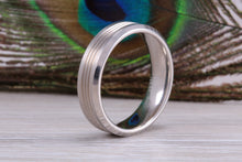 Load image into Gallery viewer, Titanium patterened band, light weight and very durable, choice of widths , perfect as wedding band or fashion ring