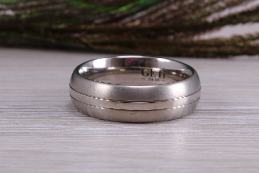 Titanium patterened band, light weight and very durable, choice of widths , perfect as wedding band or fashion ring