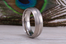 Load image into Gallery viewer, Titanium patterened band, light weight and very durable, choice of widths , perfect as wedding band or fashion ring