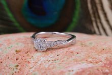 Load image into Gallery viewer, Beautiful Charles and Colvard Mossainte with natural diamonds platinum engement ring,best Forever One grade Diamond