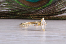 Load image into Gallery viewer, Marquise cut Diamond set 18ct Yellow Gold Engagement Ring