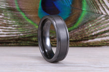 Load image into Gallery viewer, Titanium patterened hammered finish band, light weight and very durable, choice of widths , perfect as wedding band or fashion ring