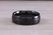 Load image into Gallery viewer, Titanium patterened hammered finish band, light weight and very durable, choice of widths , perfect as wedding band or fashion ring