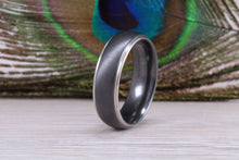 Load image into Gallery viewer, Titanium patterened hammered finish band, light weight and very durable, choice of widths , perfect as wedding band or fashion ring