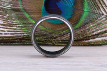 Load image into Gallery viewer, Titanium patterened hammered finish band, light weight and very durable, choice of widths , perfect as wedding band or fashion ring