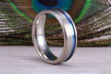 Load image into Gallery viewer, Titanium patterened hammered finish band, light weight and very durable, choice of widths , perfect as wedding band or fashion ring