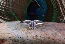 Load image into Gallery viewer, Traditional Platinum 1.00ct Diamond Solitaire. Forever One grade Moissanite Engagement Ring, best grade Moissanite