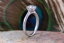 Load image into Gallery viewer, Traditional Platinum 1.00ct Diamond Solitaire. Forever One grade Moissanite Engagement Ring, best grade Moissanite