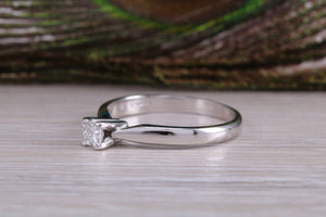 Simple and Dainty Diamond set White Gold Solitaire