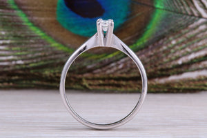 Simple and Dainty Diamond set White Gold Solitaire