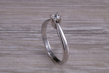 Load image into Gallery viewer, Simple and Dainty Diamond set White Gold Solitaire