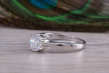 Load image into Gallery viewer, Sterling Silver cubic zirconia set one carat solitaire