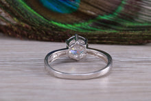 Load image into Gallery viewer, Sterling Silver cubic zirconia set one carat solitaire