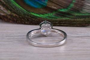 Sterling Silver cubic zirconia set one carat solitaire