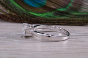 Sterling Silver cubic zirconia set one carat solitaire