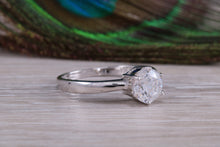 Load image into Gallery viewer, Sterling Silver cubic zirconia set one carat solitaire