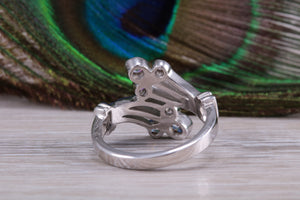 Sterling Silver cubic zirconia set dress ring