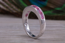 Load image into Gallery viewer, Ladies Sterling Silver Pink C Z set Ring