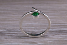 Load image into Gallery viewer, Sterling Silver Emerald C Z set Ring